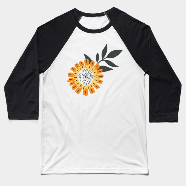 Flower Tops, Halloween/Autumn Baseball T-Shirt by Jacqueline Hurd